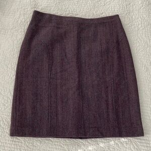 Coldwater Creek Wool Purple Pencil Skirt, 12 Petite